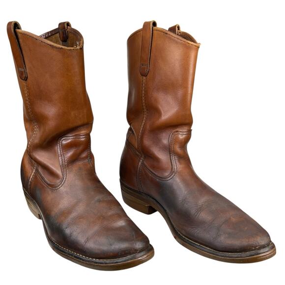 Vintage Red Wing Men’s Pecos Brown Leather Pull On Western Boot Size US 10 - Picture 5 of 12